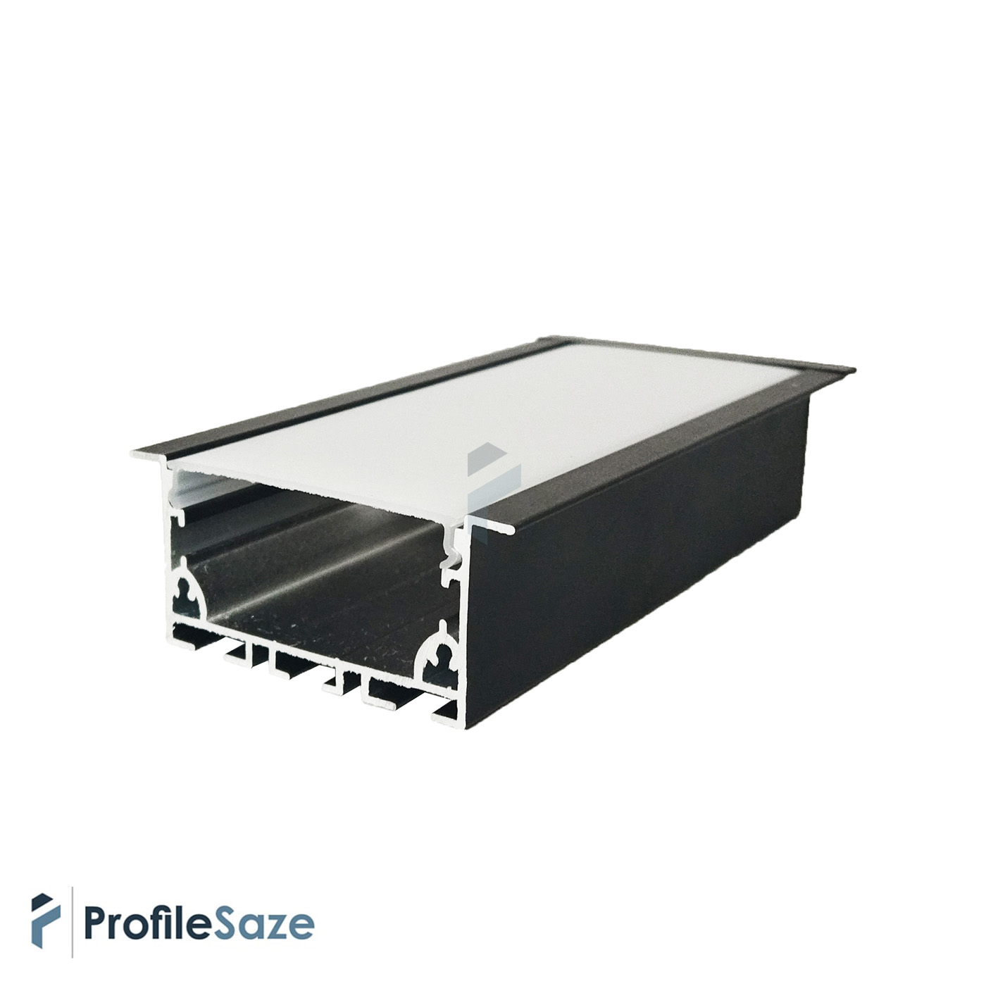 پروفیل نور خطی آلومینیومی 5 سانتی لبه دار کد L51B مشکی + دیفیوزر رایگان