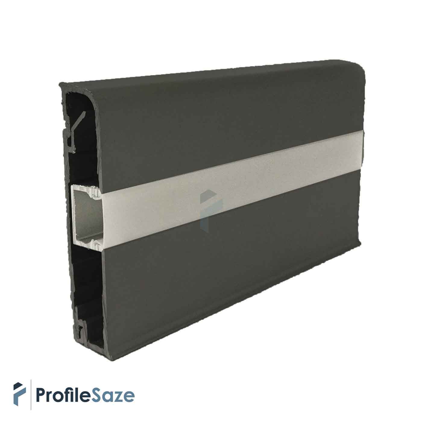 قرنیز آلومینیومی 8 سانتی با شیار LED کد LS8B مشکی