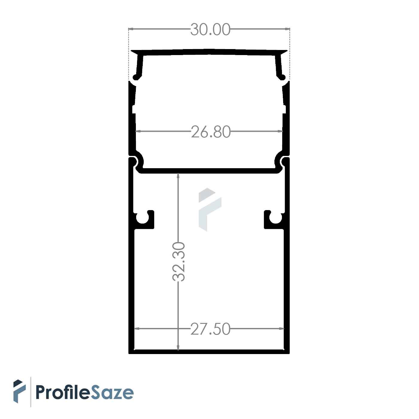 پروفیل نور خطی آلومینیومی دو تکه کد L35W سفید + دیفیوزر رایگان
