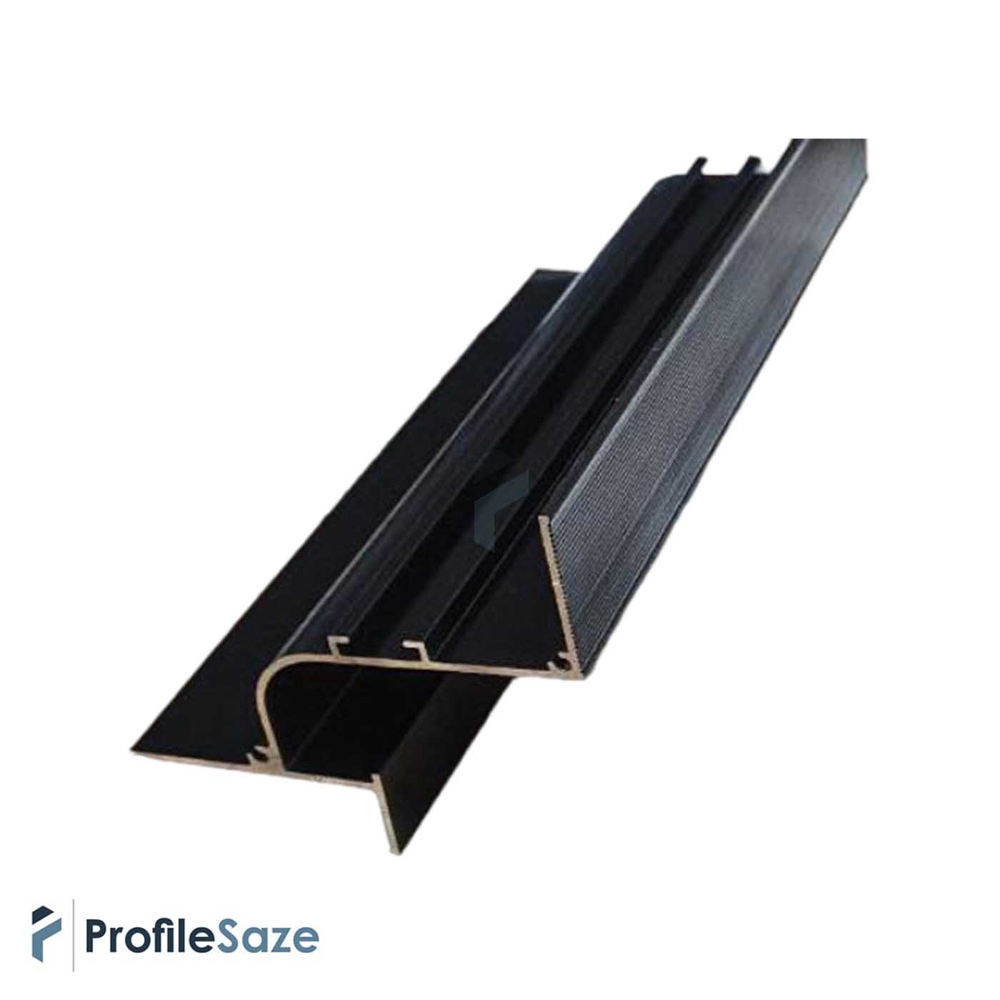 پروفیل نور خطی آلومینیومی مخفی کنج کناف قوس دار کد LK7B مشکی